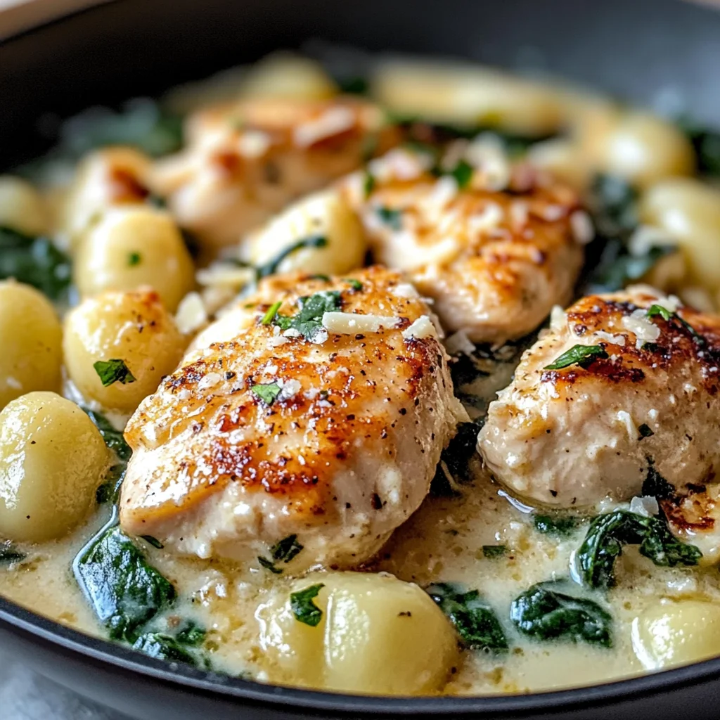 Creamy Garlic Chicken Gnocchi Skillet