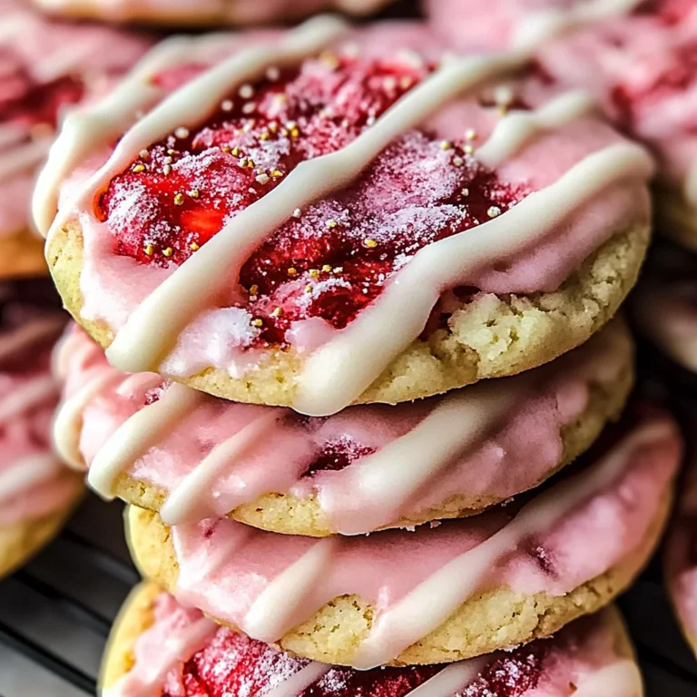 Double Strawberry Sugar Cookies