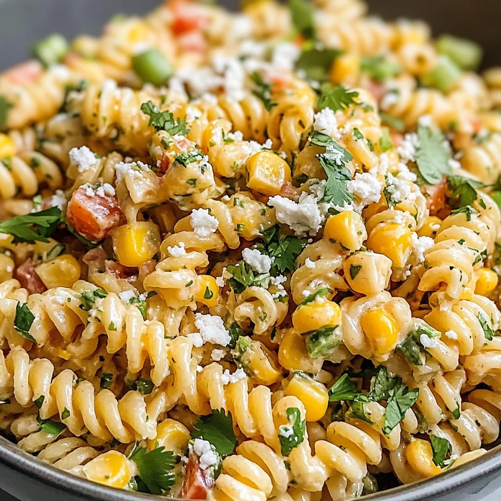 Easy Mexican Street Corn Pasta Salad