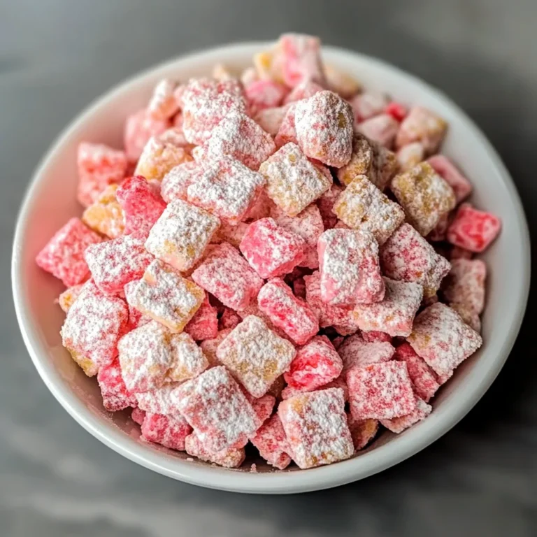 Easy Strawberry Shortcake Puppy Chow