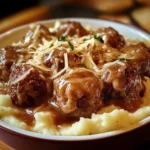 Meatball & Mashed Potato Bake