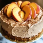 Peach Cake with Brown Sugar Frosting
