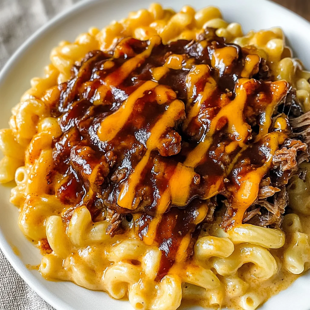 Pulled beef Mac and Cheese