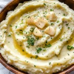 Roasted Garlic Mashed Potatoes {Slow Cooker}