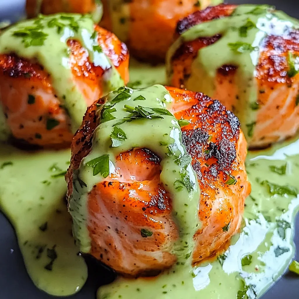 Salmon Balls with Creamy Avocado Sauce: Healthy Dinner Ideas