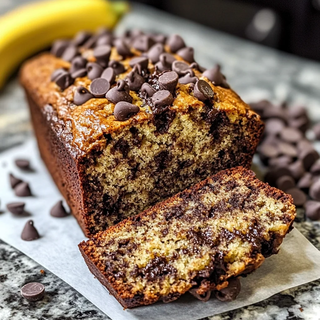 Super Moist Chocolate Chip Banana Bread Recipe