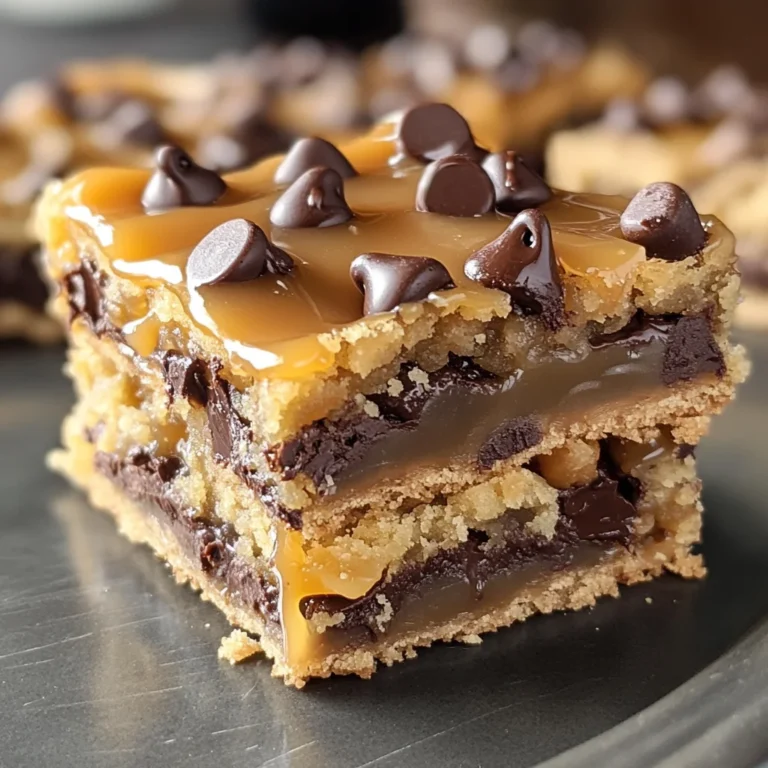 Caramel Chocolate Chip Cookie Bars