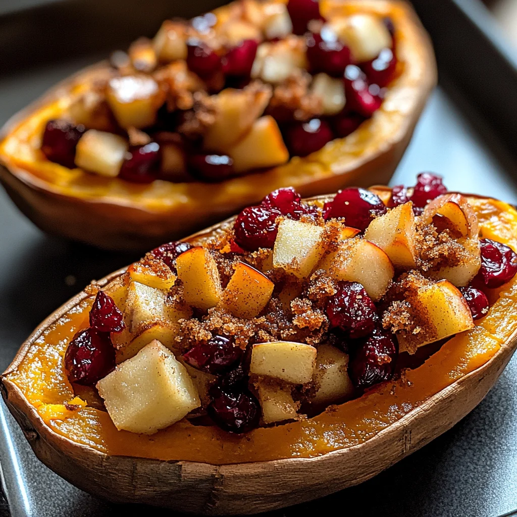 Cranberry Apple Twice-Baked Sweet Potatoes