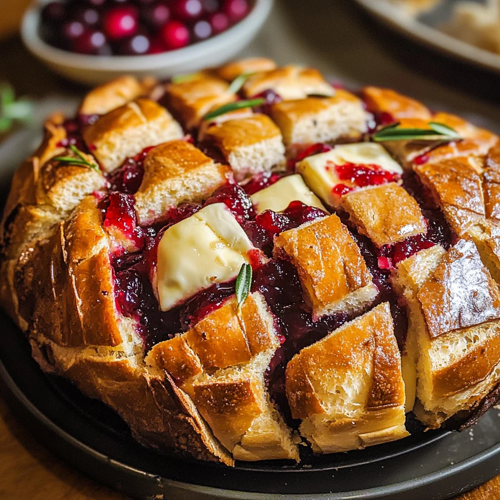 Cranberry Brie Pull-Apart Bread