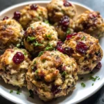 Cranberry & Turkey Stuffing Balls