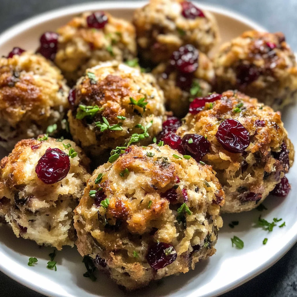Cranberry & Turkey Stuffing Balls