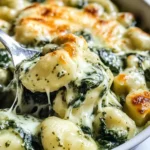 Creamy Pesto Gnocchi with Spinach and Artichokes