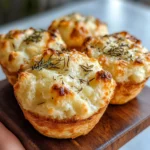 Easy Garlic Rosemary Focaccia Muffins