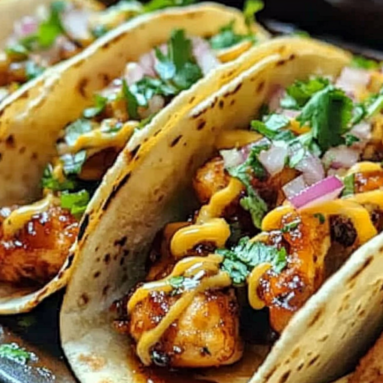Garlic Butter Honey BBQ Chicken Tacos: Sweet, Savory & Irresistible!