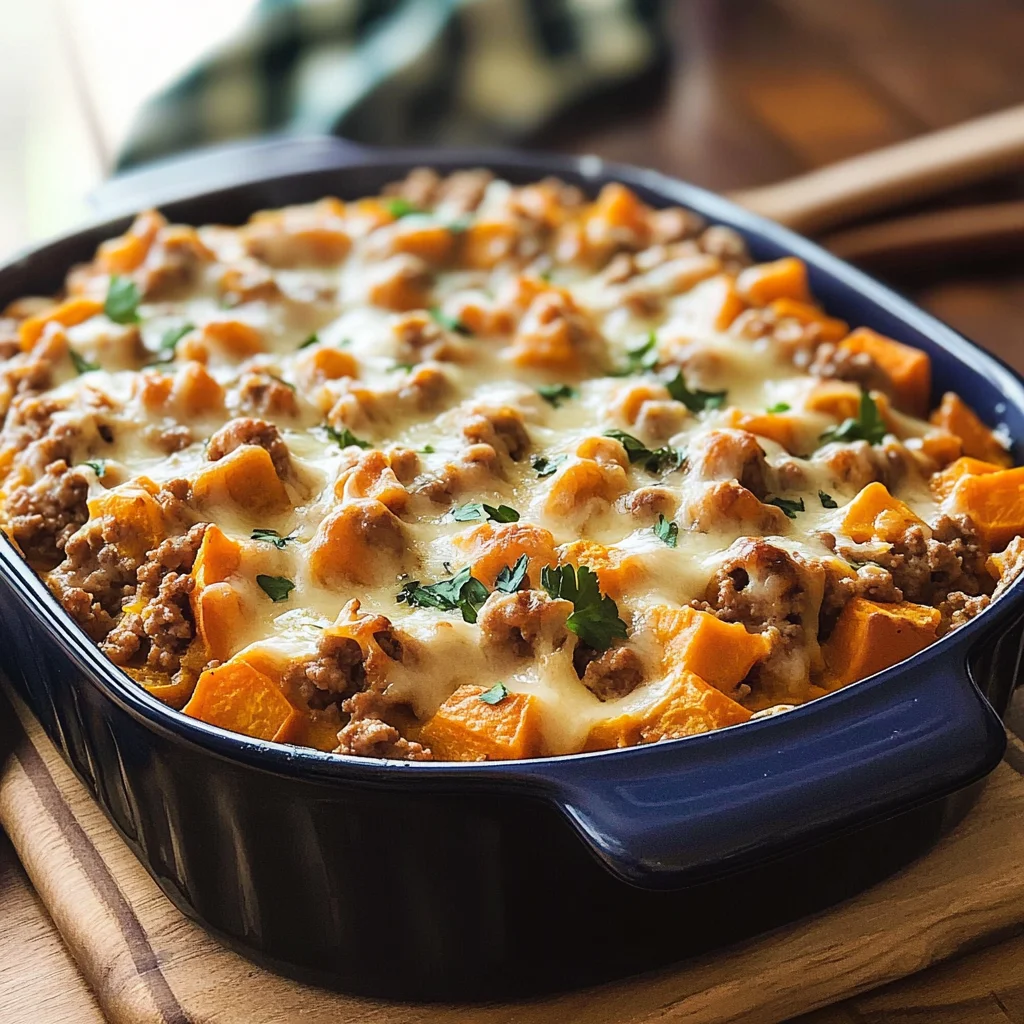Ground Turkey Sweet Potato Bake Recipe