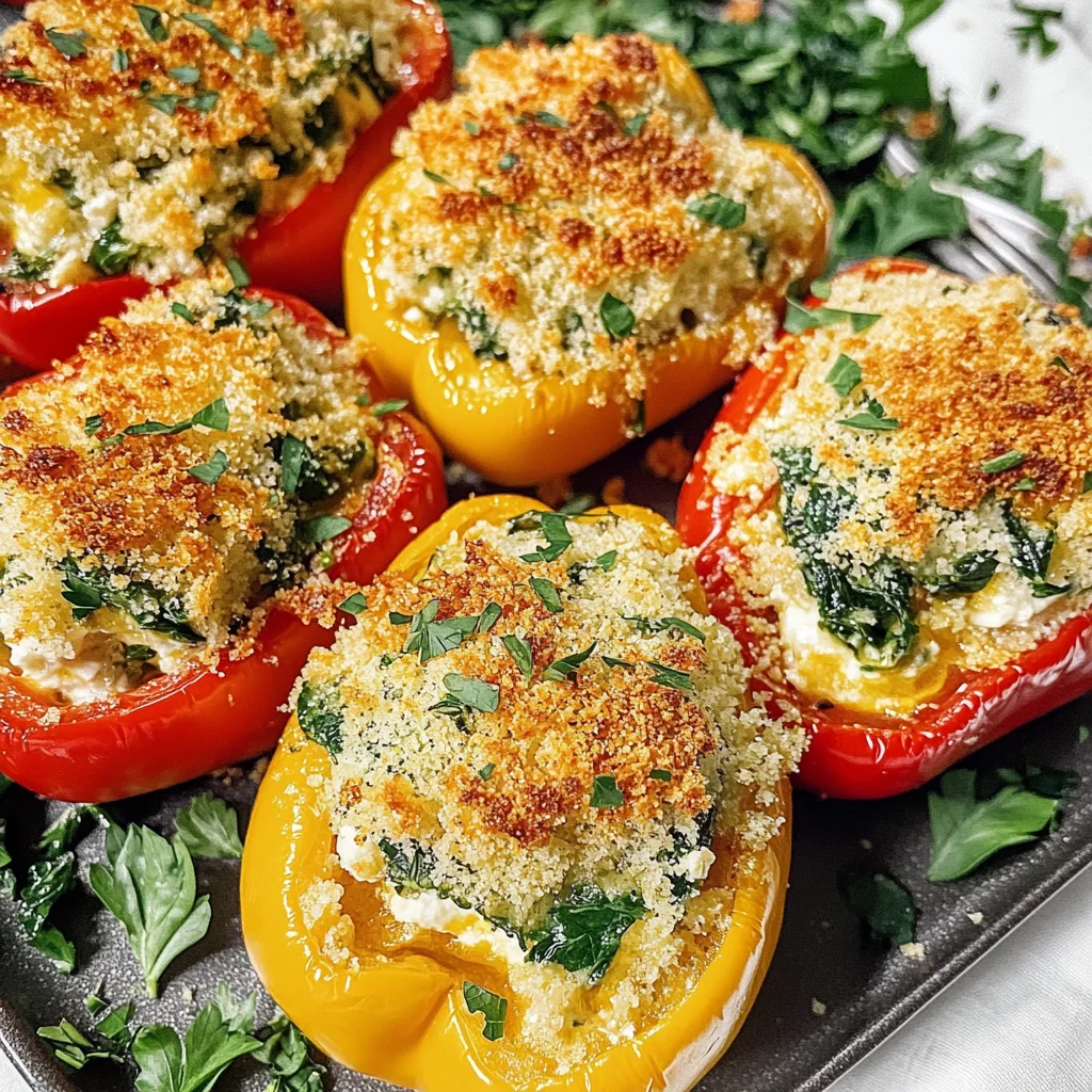 Herby Ricotta Stuffed Peppers
