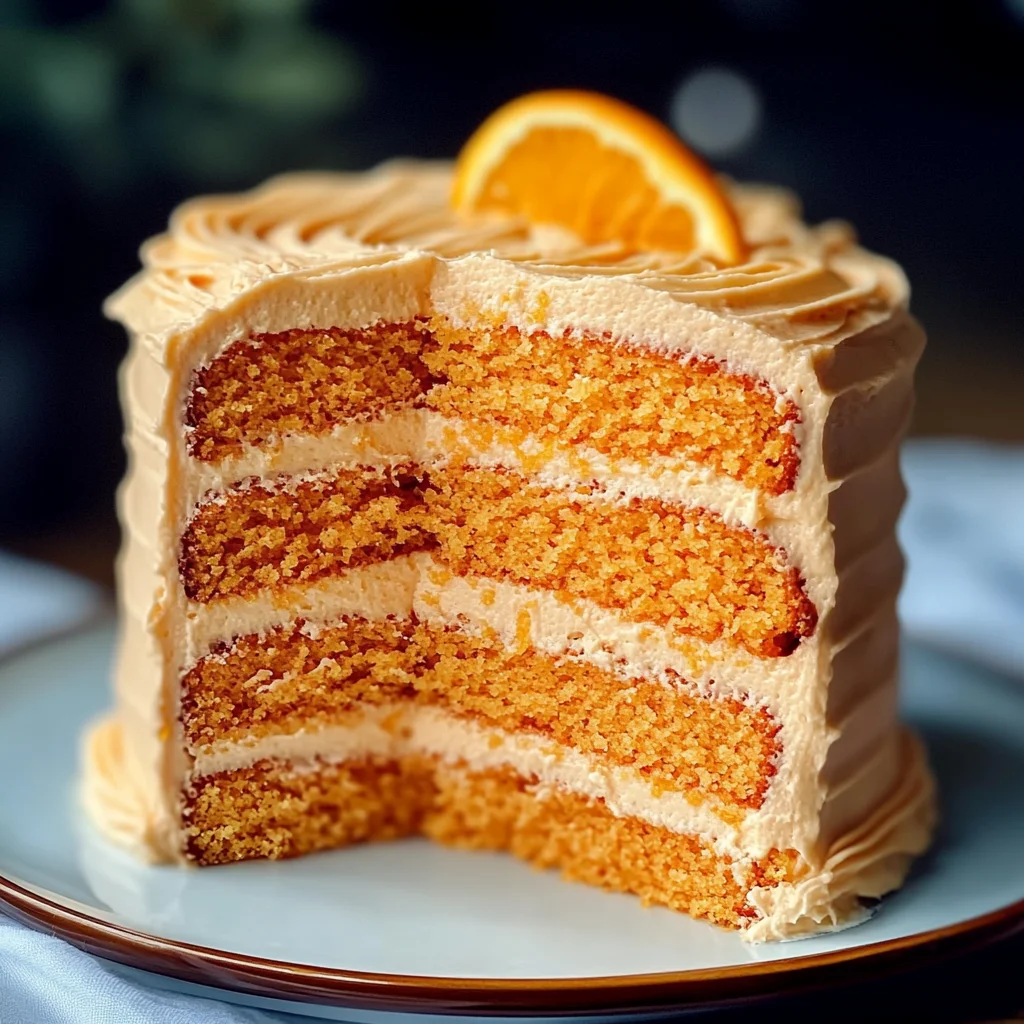 Orange Velvet Cake with Orange Cream Cheese Frosting
