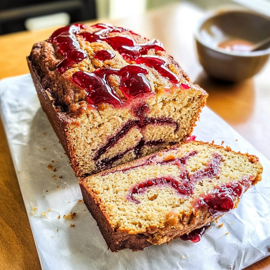 Peanut Butter & Jelly Banana Bread Recipe