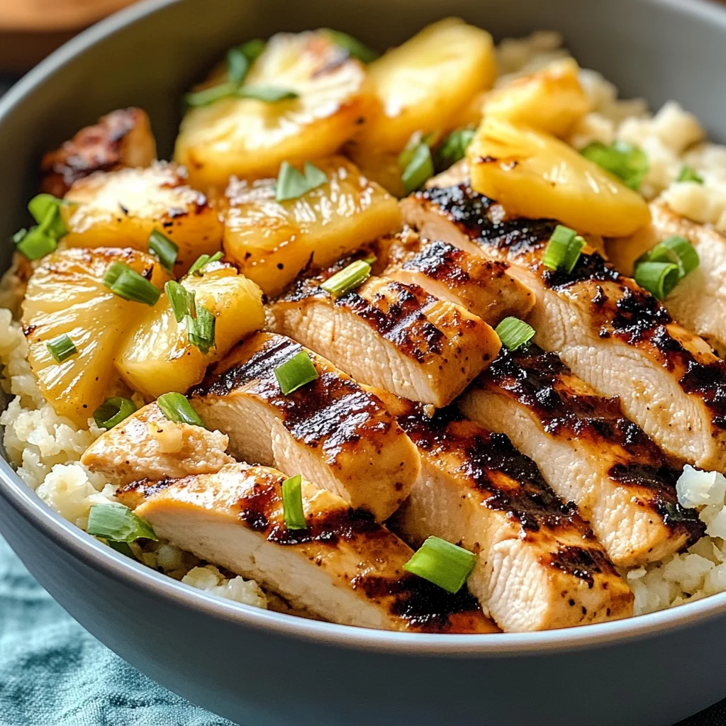 Pineapple Chicken Cauliflower Rice Bowls