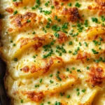 Roasted Garlic Potatoes au Gratin