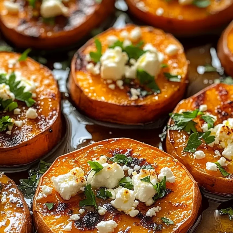 Roasted Sweet Potato Rounds with Honey & Feta