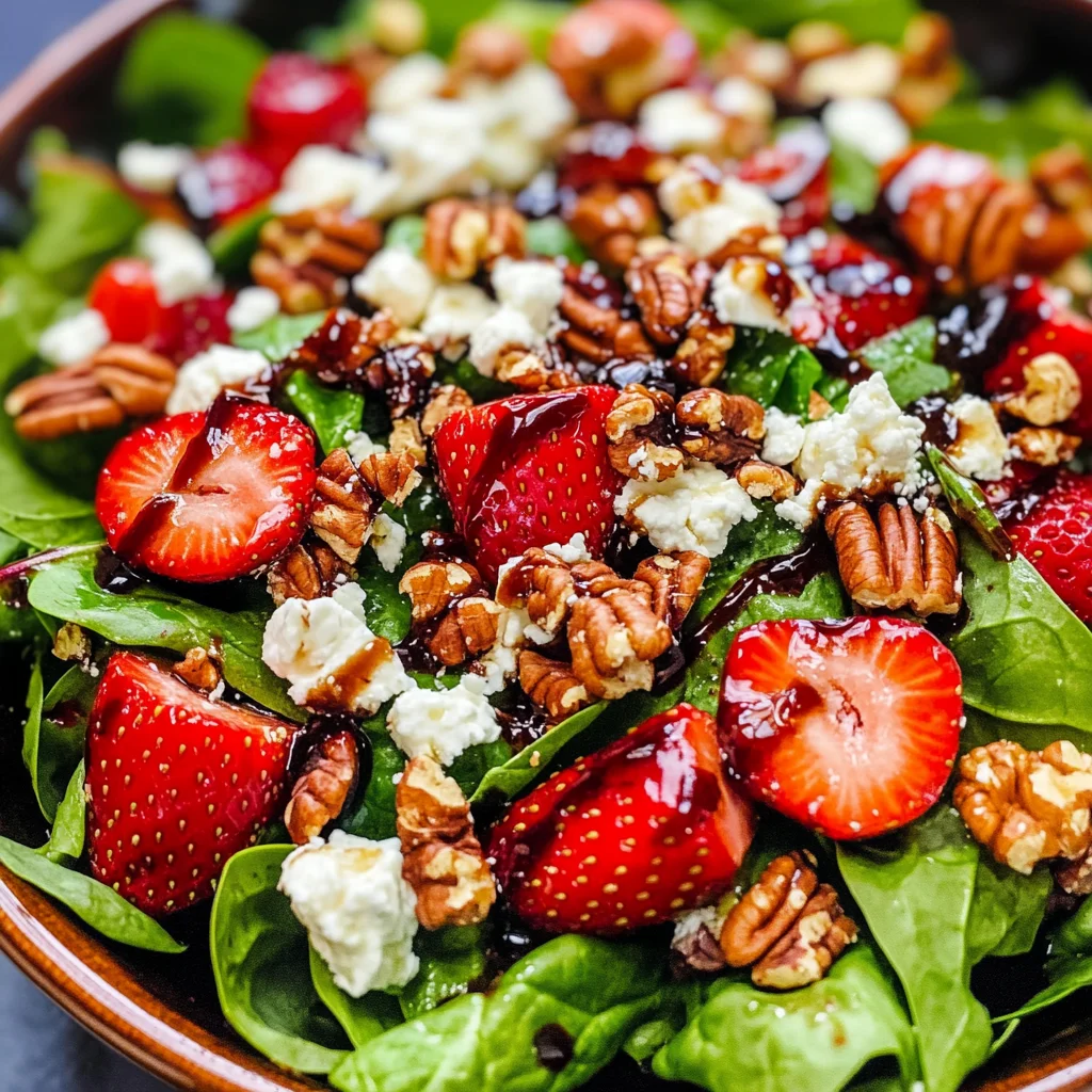 Spinach Strawberry Salad with Pecans
