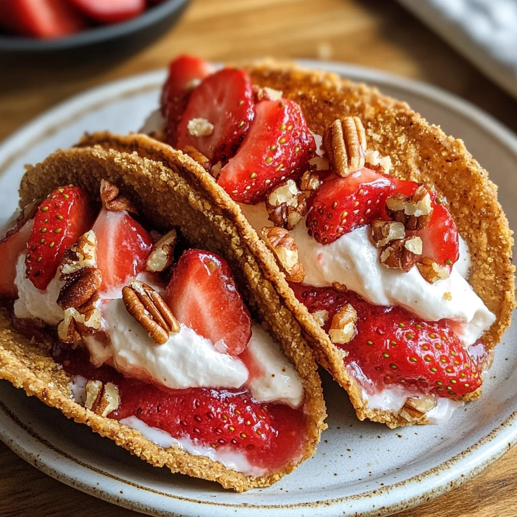 Strawberry Crunch Cheesecake Tacos